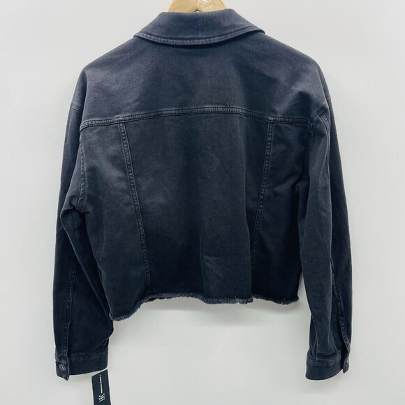 INC International Concepts Womens Medium Embellished Denim Trucker Jacket $119 - Picture 4 of 7